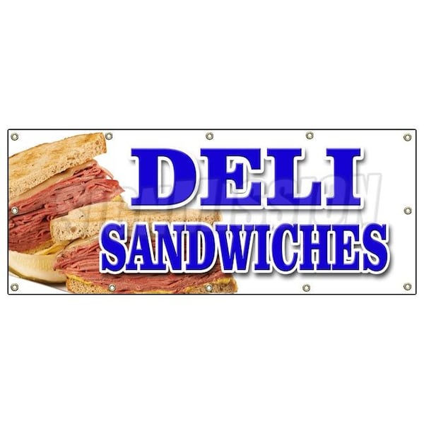 DELI SANDWICHES BANNER SIGN delicatessen sub cornbeef pastrami roll